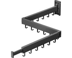 Solidchoice - Retractable Kledingdroger Wandmontage voor Balkon en Badkamer
