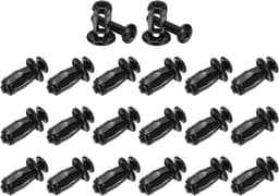 METERXITY 20-pack M5 x 18 holle deurankerset, bloemblaadjesmoeren uitbreidingsschroef krikmoer voor holle wand/aluminium bekleding/stalen buizen/ijzeren platen/kunststof panelen [zwart] — thumbnail 1