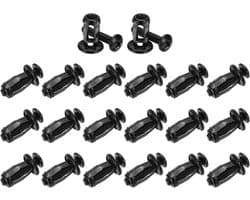 METERXITY 20-pack M5 x 18 holle deurankerset, bloemblaadjesmoeren uitbreidingsschroef krikmoer voor holle wand/aluminium bekleding/stalen buizen/ijzeren platen/kunststof panelen [zwart]