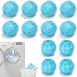 Set van 12 herbruikbare pluisballen voor wasmachine, anti-haren voor katten en honden, effectieve accessoires voor het verwijderen van dierenharen in de wasmachine — thumbnail 2