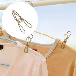 50 stuks metalen draadklemmen, multifunctionele stalen draadklemmen, minispelden voor kleding, rekeningen, papier, kantoorbenodigdheden, keuken, kamperen (32 mm, goud) — thumbnail 3