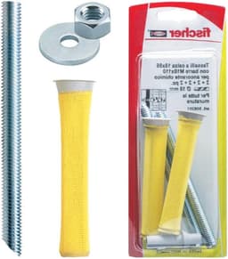 Ankerpluggen met Stangen - Chemische Ankers - Zware Bevestigingen - Versterkte Sock Constructie - M10 x 110 mm - Wit — thumbnail 1