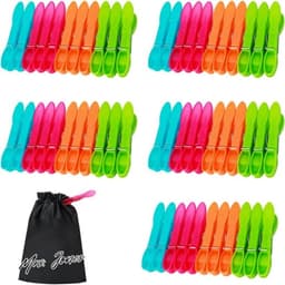 Wasknijpers 60 stuks zonder print - stabiele buitenringveer - extra sterk antislip - wasknijpers voor waslijn of wasrek. — thumbnail 1