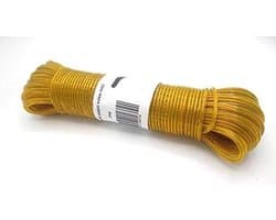 Waslijn - Drooglijn - Buiten Wassen - Extra Sterke Draadinleg - 50 m - Geel
