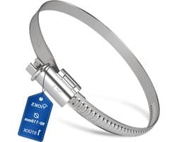 Afvoerslang Klem - Slangklem Roestvrijstaal - Bevestigen Afvoerbuizen - Chemisch Bestendig - 100 mm - Zilver