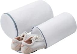 Wasmachine schoenenzak - set van 2 witte waszakken, met vervormingsbestendig gaas, voor sportschoenen en fijne beschermfolie (38 x 17 cm) — thumbnail 4