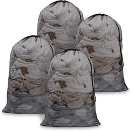 4 Stuks Treksluiting Waszakken, 70×90 cm Mesh Waszakken voor Delicate en Zware Was, Duurzame Netzakken voor Wasmachine, Ideaal voor Kleding en Ondergoed — thumbnail 1