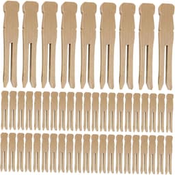 Houten Kledinghangers - Was Knijpers - Kleding Drogen - Natuurlijke Afwerking - 100 stuks - Houtkleur — thumbnail 1