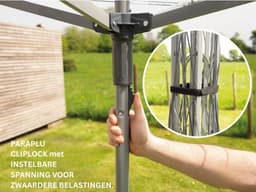 ApexArte® Droogmolen met Voet voor Camping & Thuis - Wasrek Staand - Droogrek Inklapbaar — thumbnail 2