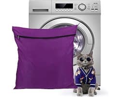 Waszak voor huisdieren - paarse kleur - beschermt wasmachine tegen dierenhaar - ideaal voor honden en katten - ShopVlot