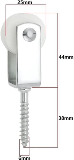 Katrollen 25mm - Nylon Katrollen - Takel voor Binnen - Opknoping - Compacte Montage 38x6mm - Slijtvast en Ruimtebesparend - Waslijnkatrollen — thumbnail 5