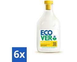 6 x Ecover - Wasverzachter - Gardenia - 1 liter - 33 wasbeurten - Wasverzachter - Biologisch Afbreekbaar - Plantaardige Ingrediënten - Wasverzachter Gardenia - Wasverzachter Vanille