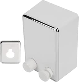 Intrekbare Waslijn - Droogrek Ophangsysteem - Kleding Drogen - Roestvrij Staal - 42 meter - Wit — thumbnail 2