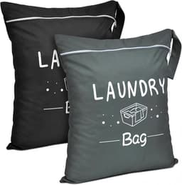 SnelShoppen - Reis Tas Vuil Wasgoed Waterdichte Tas met Rits voor Vuil Wasgoed Badkleding Droog Wasgoed Tas Kamperen Wasbaar (Bordeaux + Marineblauw) — thumbnail 1