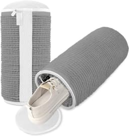 Waszakken, wasmachine, 360 graden rondom reiniging, schoenenzak, wasmachine met verborgen ritssluiting, voor gymschoenen, tennisschoenen, canvas schoenen (grijs) — thumbnail 1