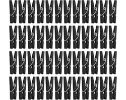 Houten Wasknijpers - Fotopinnen Clips - Decoreren Foto's - Mini Formaat - 25 cm - Zwart