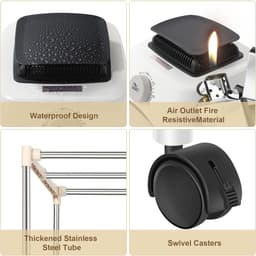 Draagbare Elektrische Wasdroger met Grote Capaciteit en Dubbellaags Design - 1500 W voor Appartement — thumbnail 3