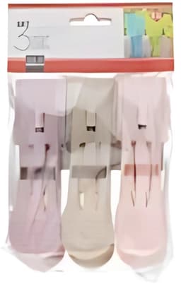 Gerimport handdoek knijpers - 3x - pastel tinten - 8 x 3 x 12 cm - kunststof — thumbnail 3