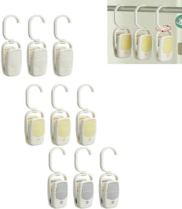 Washaken Clip - Washaken met klemmen - kleerhangers voor sokken - Drooghaak voor kleding - Sterke plastic wasknijpers - draagbare antislip plastic hangers clips - met 360 graden draaibare haak - Veelzijdig - 9stuks — thumbnail 1