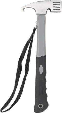 Allecto Plus - Campinghamer van koolstofstaal 30 x 11 cm voor outdoor camping, met sleutelkoord — thumbnail 1