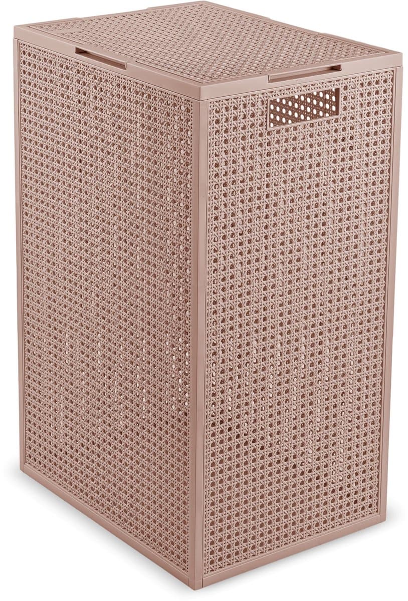 Curver Kaya Wasmand met deksel - 60L - 38x29x58,5 cm - Warm Taupe — afbeelding 1
