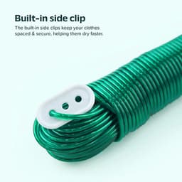 Stevige Waslijn met PVC Buitenkant, 50 Meter Sterk Staalkabel voor Buiten — thumbnail 5