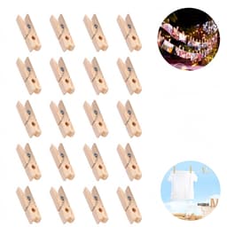 20 stuks - Houten clips - Opbergclips - Fotoclips - Houten wasknijpers - Houten knutselspullen - 3,5*0,7 cm - voor doe-het-zelfprojecten, woonaccessoires en het organiseren van kleine spullen — thumbnail 1