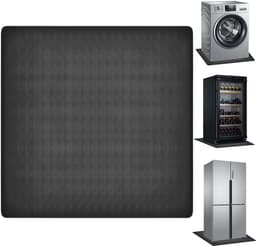 Unyqoos® Zwarte siliconen mat voor vloerbescherming onder koelkast en wasmachine — thumbnail 1
