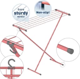 Compacte Wasdroger met Opberghaken – Ruimtebesparend en Stabiliteit – 5,5 m Droogoppervlak — thumbnail 3