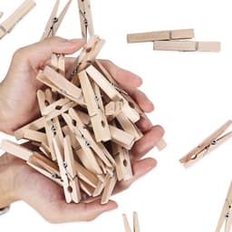 Pack van 50 houten wasknijpers voor al je kleingoed — thumbnail 4