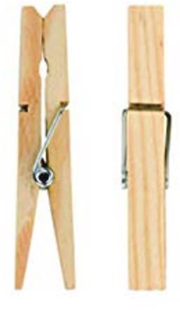 Traditionele Houten Wasknijpers met Metalen Spiraalveer - 36 Stuks — thumbnail 4