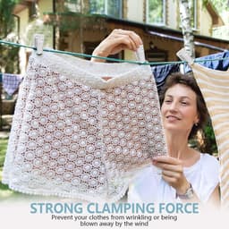 Witte kunststof wasknijpers voor babykleding - 40 stuks — thumbnail 5