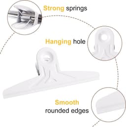 Extra Grote Bulldog Clips Wit & Zwart 22 cm - 2 Stuks Sterke Documentenbinders — thumbnail 5