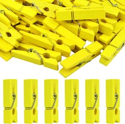 50 stuks Mini Houten Knijpers voor Foto's, Kaarten en Knutselen — thumbnail 1