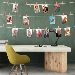 100 Houten Wasnijpers Mini Clips voor Foto's en Decoratie met Ophangmateriaal — thumbnail 5