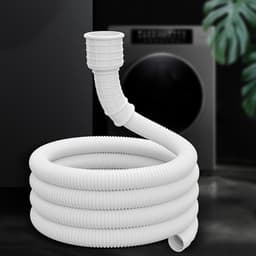 Uitschuifbare wasmachine afvoerslang waterverlengbuis met klem voor badkamer keukenapparatuur kunststof afvoerbuis wit (3 meter) — thumbnail 4