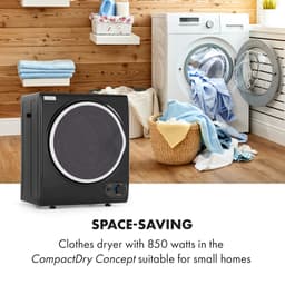 Jet Set 2500 wasdroger, luchtafvoerdroger, 850 W, energieklasse G, 2,5 kg, 50 cm, zwart — thumbnail 3
