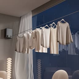 Flipflop Club® Waslijn In- en uittrekbaar | max. 4,2 meter | Stevig Waslijndraad – Wasdraad – Uittrekbare waslijn – Alternatief voor wasrek / compact wanddroogrek – Ruimtebesparend – Klein droogrek - Met of zonder boren - ideaal voor Studentenkamer — thumbnail 4