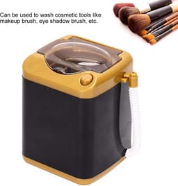 Elektrische wasmachine mini make-up borstel schoner - reinigen cosmetische tool - poppenhuis speelgoed - kinderen speelgoed - cadeau meisjes dames - (goud) - Mini wasmachine — thumbnail 5