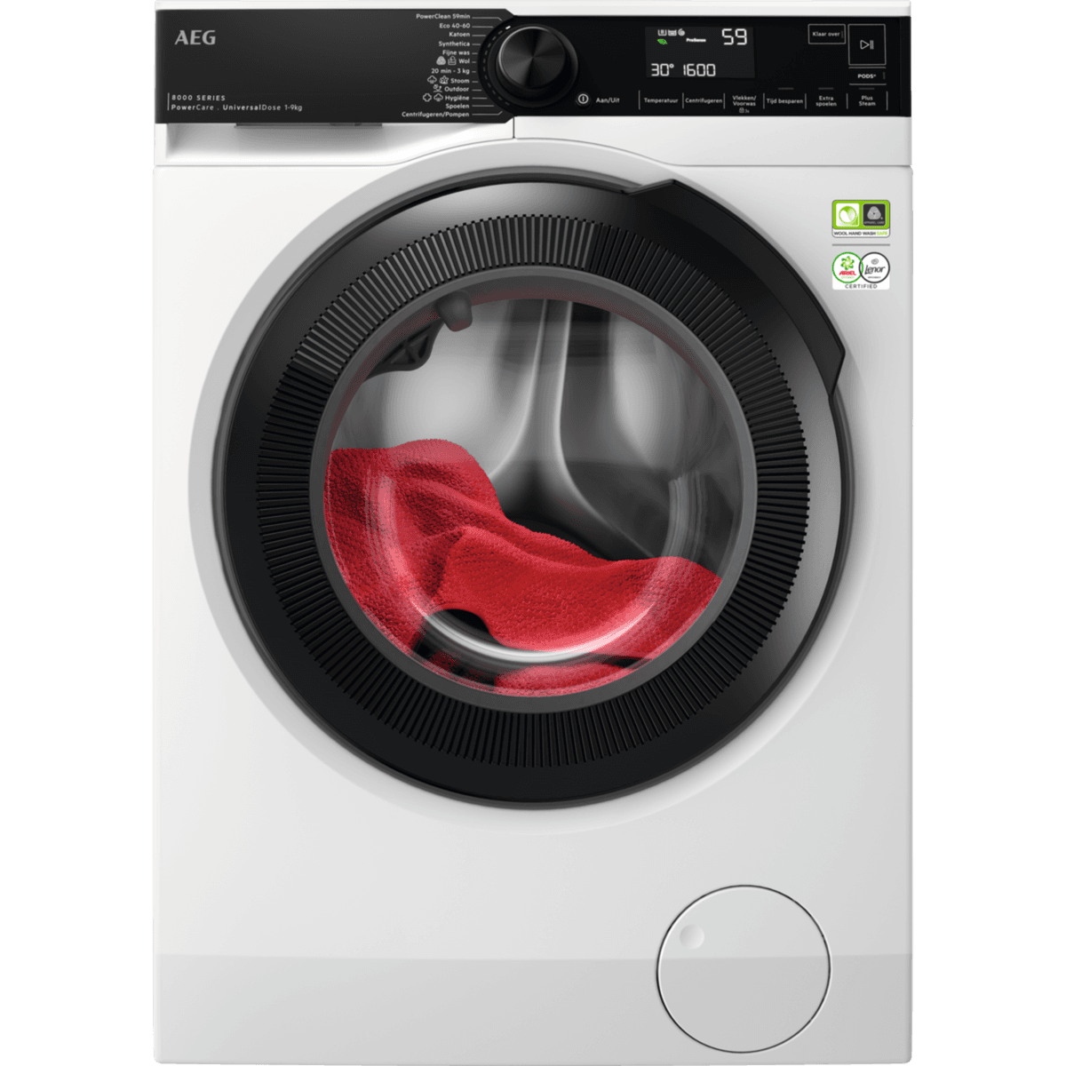 AEG LR8696UD4M PowerCare - Wasmachine Voorlader - 9 kg - 1600 rpm - 76 dB — afbeelding 1