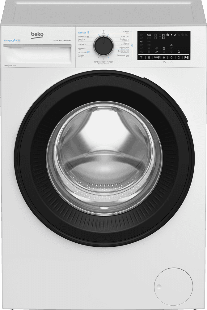 BEKO B3WM4961W - EnergySpin - Wasmachine Voorlader - 9 kg - 1600 rpm - 78 dB — afbeelding 1