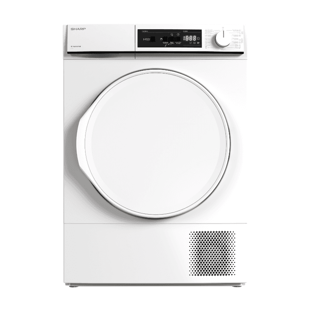 SHARP Warmtepompdroger - 8 kg, Energieklasse E, Wit, Anti-Crease Plus, KDNHA8S6PWEBX