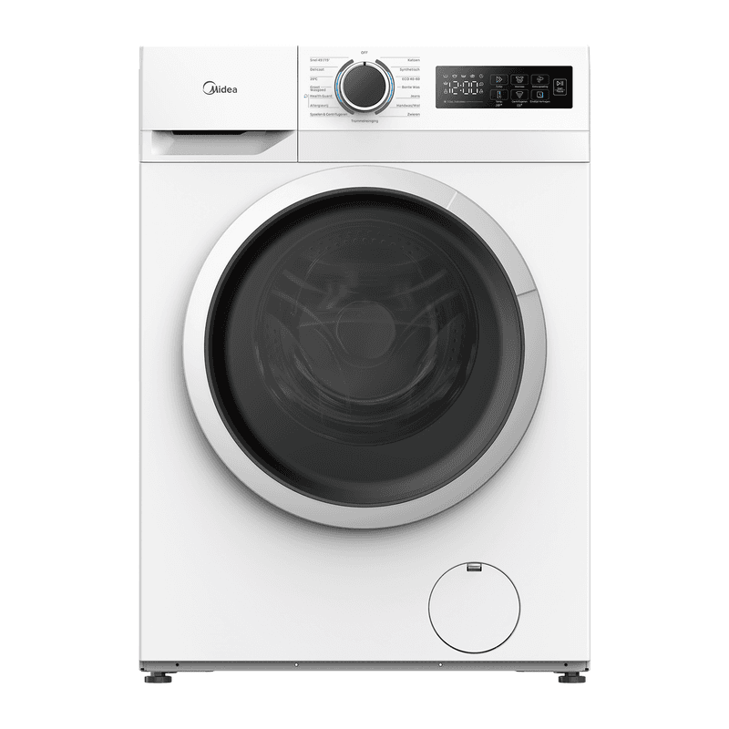 Midea vrijstaande wasmachine 8 kg, energieklasse A-10%, 1400 rpm centrifuge, 16 wasprogramma's, stoomsterilisatie, wit MF110W80BA10/W-NL — afbeelding 1