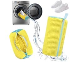 Set van 2 efficiënte waszakken voor sneakers en sportschoenen, microvezel, 360° reiniging, ideaal voor onderhoud en bescherming van schoenen