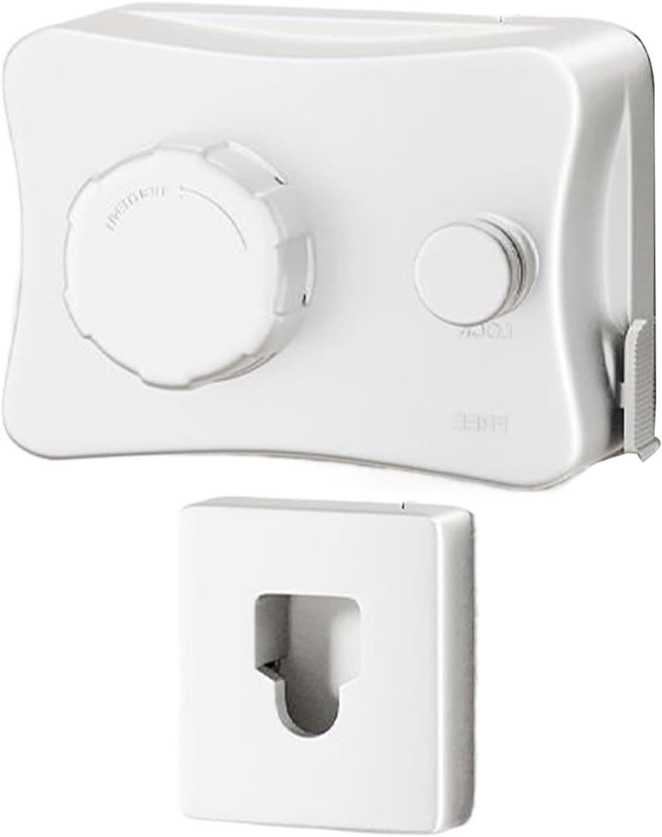 Intrekbare waslijn - Wastouw droogrek - Ruimte besparen - Verstelbare lengte - 30 cm breed - Wit — afbeelding 1
