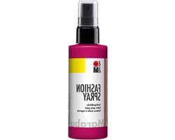 Marabu 17190050005 - Fashion Spray Raspberry 100 ml, Textile Spray Paint, with Pump Spray for Light Textiles, Soft Grip, Easy Attachment, Washable up to 40 °C, Great Effects on Fabric — afbeelding 1