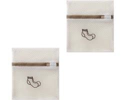 Set van 2 Waszakken voor Gevoelige Kleding, Ondergoed en Sokken - 18 x 20 cm, Ideaal voor Wasmachine en Bedlinnen