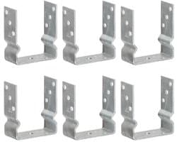 vidaXL - Grondankers - 6 - st - 12x6x15 - cm - gegalvaniseerd - staal - zilverkleurig