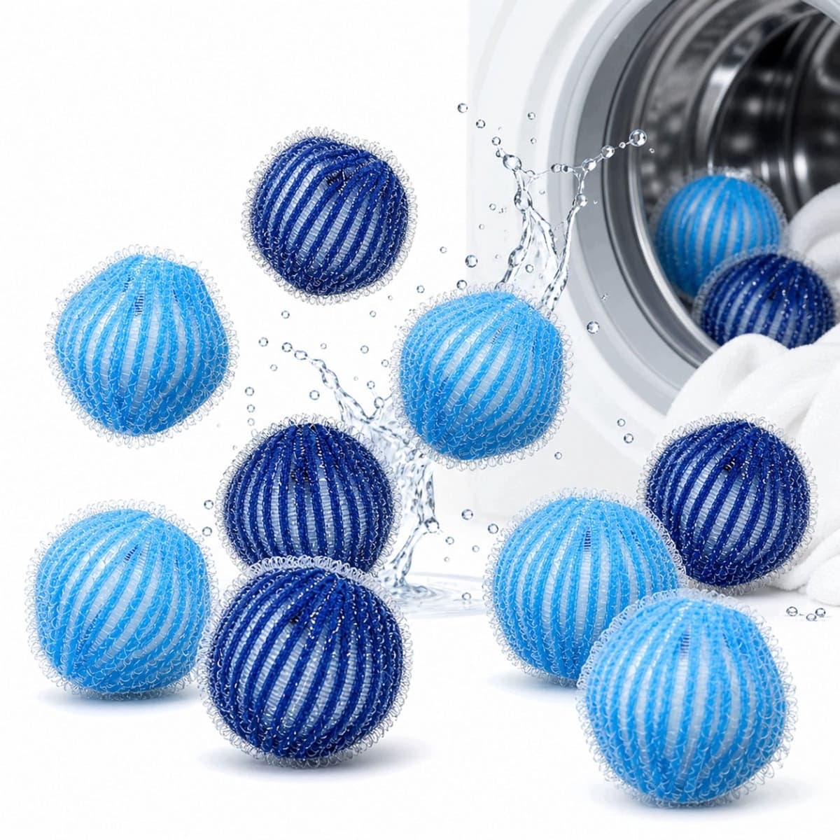 12x Anti-Pluis Ballen voor Wasmachine - Verwijdert Huisdierhaar & Pluisjes — afbeelding 1