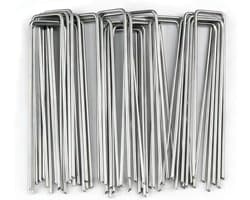 SnelShoppen - Pack van 30 Grondankers, 100 mm Stevige Tentpennen, Galvanized Cramps voor Tuin, Camping, Hek, Vogelbeschermnet, Onkruiddoek, Kippenhek